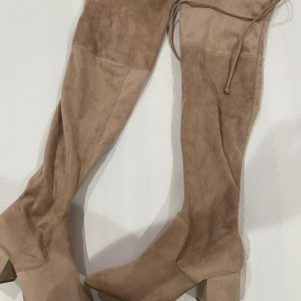 a new day Tan Heeled Over-the-Knee Boots